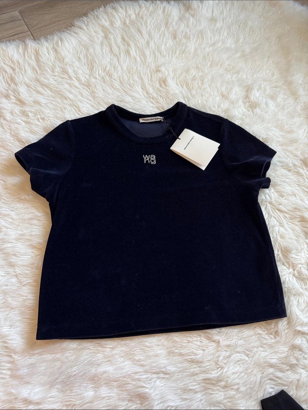 Alexander Wang Black Short Sleeve Logo Tee